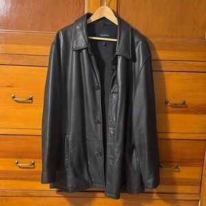 Brooks Brothers Black XL Leather Jacket